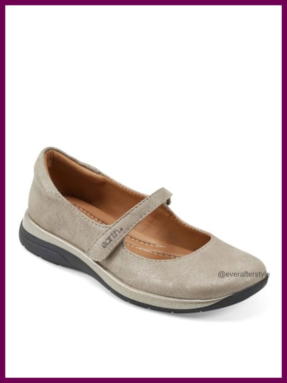 Womens Comfort Flats Square Toe Cushioned Memory Foam Casual Shoes with Arch